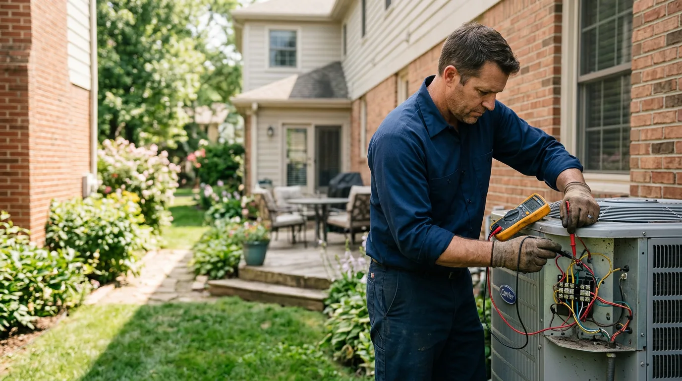 HVAC technician working near Fairborn, OH